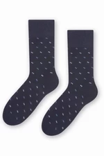Steven 056 196 vzor tmavě modré Pánské ponožky 39/41 tmavě modrá