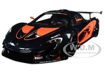 McLaren P1 GTR Dark Grey with Orange Accents 1/18 Model Car by Autoart