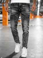 Černé pánské džíny regular fit s páskem Bolf 30049S0