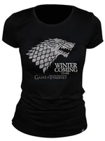 Tričko Game of Thrones - "Winter is coming" dámské, černé M
