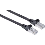 Intellinet 736855 RJ45 sieťové káble, prepojovacie káble CAT 6A S/FTP 10.00 m čierna fóliové tienenie, tienenie pletivom