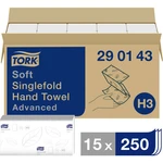 TORK 290143  papierové utierky, skladané (d x š) 23 cm x 22.60 cm biela 15 x 250 blistrov / bal.  3750 ks