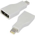 LogiLink CV0039 DisplayPort adaptér [1x zásuvka DisplayPort - 1x mini DisplayPort zástrčka] biela pozlátené kontakty