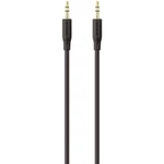 Belkin F3Y117bt1M jack audio prepojovací kábel [1x jack zástrčka 3,5 mm - 1x jack zástrčka 3,5 mm] 1.00 m čierna pozláte