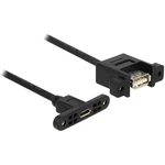 Delock #####USB-Kabel USB 2.0 #####USB-Micro-B Buchse, #####USB-A Buchse 25.00 cm čierna
