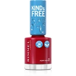Rimmel Kind & Free lak na nehty odstín 156 Poppy Pop Red 8 ml