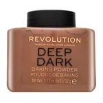 Makeup Revolution Baking Powder Deep Dark púder pre zjednotenú a rozjasnenú pleť 32 g