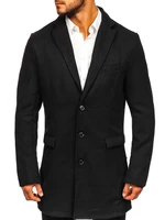 Čierny pánsky zimný kabát Bolf 1047-1