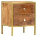 Bedside Cabinet 15.7"x13.8"x19.7" Solid Mango Wood