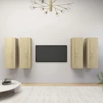 TV Cabinets 4 pcs Sonoma Oak 12"x11.8"x35.4" Chipboard