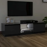 TV Cabinet with LED Lights Gray 55.1"x16"x14"