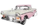 1957 Ford Ranchero Pickup Truck Pink 1/18 Diecast Model by Road Signature