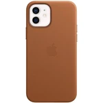 Kryt na mobil Apple Leather Case s MagSafe pre iPhone 12 a 12 Pro - sedlovo hnedý (MHKF3ZM/A) kryt na mobilný telefón • určený pre Apple iPhone 12/12 