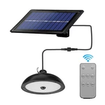 50W 900LM Solar Wall Lamp with Remote Control Polycrystalline Induction Pendant Light Waterproof Super Bright Outdoor Ga