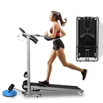 LCD Folding Treadmills Multifunctional Twisting Running Supine Massage Home Gym Fitness Exercise Equipment