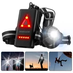 SGODDE LED Headlamp Fishing Headlight Bike Running Light Waterproof With 120 ° Adjustable Beam Safety Warning Belt With