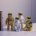 Ceramic Space Man Sculpture Astronaut Cosmonaut Vase Ornament Statue Money Pot