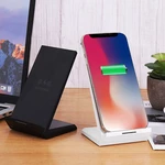Universal 30W Qi Wireless Charger Horizontal Vertical Type-C Double Coil Charging Pad Stand Dock Mobile Phone Holder Sta