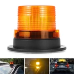 Car Bus Roof Emergency Flash Strobe Round LED Beacon Warning Light Magnetic