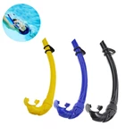 Hhaosport SN619 Silicone Diving Tube 18.5inch Folding Snorkel Anti Leak Freediving Breathing Tube Outdoor Swimming Divin