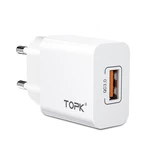 TOPK 18W QC3.0 Fast Charging USB Charger Adapter For iPhone 11 Pro Huawei P30 Pro Mate 30 9Pro S10+ Note 10