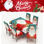 2020 Christmas Waterproof Tablecloth Chair SetDining Table Decorations Family Rectangular Party Table Chair Covers