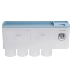 Toothbrush Holder Automatic Toothpaste Dispenser With Cup Wall Mount Toiletries Storage Rack Bathroom Accessories Set