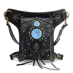 Motorcycle Steampunk Waist Bag PU Leather Handbag Shoulder Gothic Retro Victorian Style