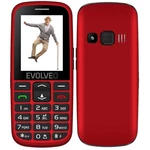 Mobilný telefón Evolveo EasyPhone EG pro seniory (EP-550-EGR) červený tlačidlový telefón • 2,4" uhlopriečka • farebný displej • slot pre pamäťové kart