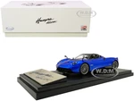 Pagani Huayra Roadster Blue Metallic with Carbon Accents 1/43 Diecast Model Car by LCD Models