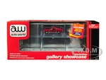 6 Car Interlocking Acrylic Display Show Case with 1967 Ford Mustang GT Red for 1/64 Scale Model Cars by Auto World