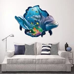 Miico Creative 3D Sea Fish Dolphin Removable Home Room Decorative Wall Decor Sticker