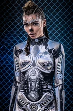 Robot Costume Women - Sexy Rave Bodysuit - Festival Cyberpunk Catsuit - Cyberpunk Clothing Woman