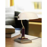 Brilliant Bankir 92679/31 stolná lampa halogénová žiarovka E27 60 W  starožitná mosadz