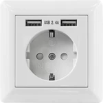 Intellinet 772174 2-násobný USB nabíjacia zásuvka do steny   IP20 biela