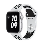 Apple Watch Nike Series 6 GPS, 40mm Silver Aluminium Case with Pure Platinum/Black Nike Sport Band - Regular