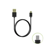 MicroUSB adatkábel hosszabbító csatlakozóval ellenálló telefonokhoz, black