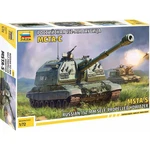 Zvezda Model Kit military MSTA-S Self Propelled Howitzer 1:72