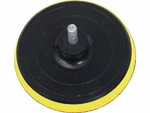 Nosič brusných výseků do vrtačky - suchý zip, Ř125mm, stopka 8mm