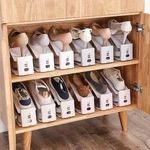 Plastic Shoes Rack Three-speed Adjustable Closet Organizer Display Shoe Storage Organizer Double Deck Shoes Holder