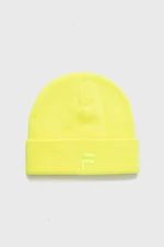 Čepice Fila žlutá barva, z husté pleteniny