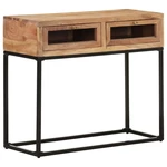 Solid Acacia Wood Console Table 35.4''x13.8'';x29.9''