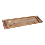 Podnos z jedľového dreva Antic Line Verre, dĺžka 76 cm