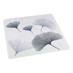 Bielo-modrá kúpeľňová podložka Wenko Ginkgo, 54 x 54 cm