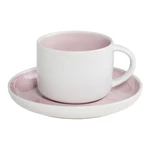 Bielo-ružový porcelánový hrnček s tanierikom Maxwell&Williams Tint, 240ml