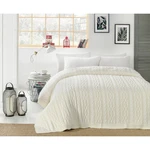 Svetlokrémový pléd cez posteľ s prímesou bavlny Homemania Decor Knit, 220 x 240 cm Svetlokrémový pléd cez posteľ s prímesou bavlny Homemania Decor Knit, 220 x 240 cm