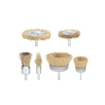6/7/9Pcs 6mm Shank Electric Grinder Wire Wheel Brush Drill Bit Brass Coated Wire Brush Set For Removal Rust Corrosion Me
