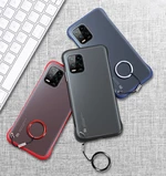Bakeey for Xiaomi Mi 10 Lite Case Frameless Ultra Thin Matte with Finger Ring Hard PC Protective Case Non-original