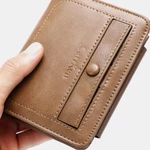 Men Retro Zipper Wallet Card Holder Coin Bag Card Holder