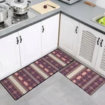 2PCS Carvapet Non-Slip Kitchen Mat Rubber Backing Doormat Runner Rug Set